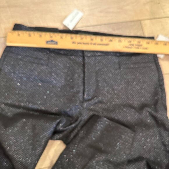 BANANA REPUBLIC WOMENS NEW BLACK SILVER PANTS SLOAN CURVY FIT SIZE 6 - Picture 4 of 11